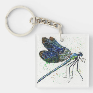 Waterverf Dragonfly Sleutelhanger