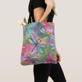 Waterverf Dragonfly Tote Bag (Dichtbij)