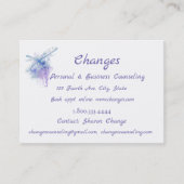 Waterverf Dragonfly Verandert Counseling Service Visitekaartje (Voorkant)