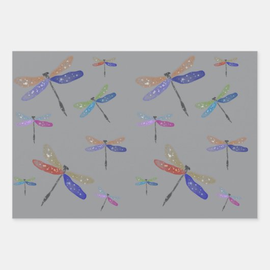 Waterverf Dragonfly Wrapping Paper (Voorkant 3)