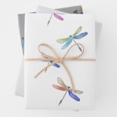 Waterverf Dragonfly Wrapping Paper (In situ)