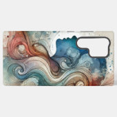 waterverf Dream: Artistic Feminine Silhou Samsung Galaxy Hoesje (Achterkant horizontaal)