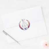 Waterverf Dream Catcher Feathers Boho Wedding Ronde Sticker (Envelop)