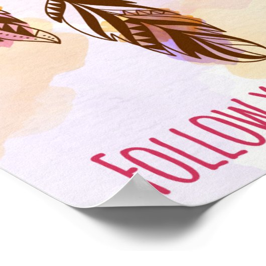 Waterverf Dream Catcher Poster (Hoek)