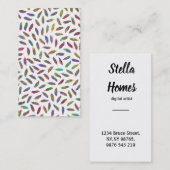 Waterverf Dream Catcher Wild Feathers Business Ca Visitekaartje (Voorkant / Achterkant)