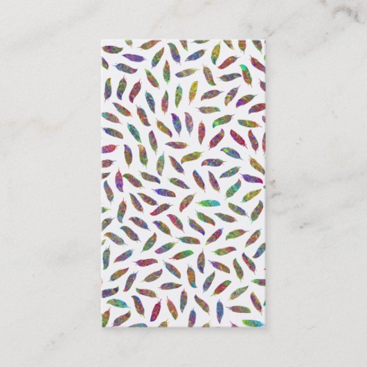 Waterverf Dream Catcher Wild Feathers Business Ca Visitekaartje (Voorkant)