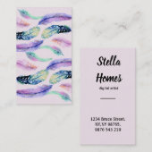 Waterverf Dream Catcher Wild Feathers Visitekaartje (Voorkant / Achterkant)