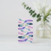 Waterverf Dream Catcher Wild Feathers Visitekaartje (Staand voorkant)