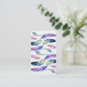 Waterverf Dream Catcher Wild Feathers Visitekaartje (Staand voorkant)