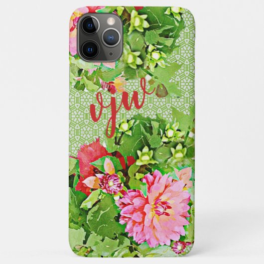 Waterverf Dream Dahlia Delight iPhone Case (Achterkant)