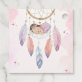 waterverf Dreamcatcher-baby shower Bedankjes Labels (Achterkant)