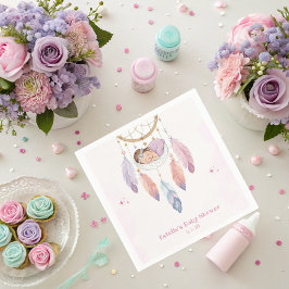 waterverf Dreamcatcher-baby shower Servet