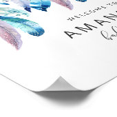 Waterverf Dreamcatcher Baby shower Welkomstbord Poster (Hoek)