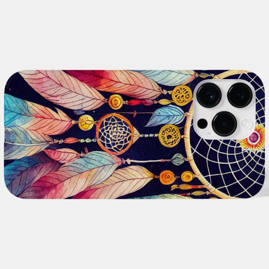 WATERVERF DREAMCATCHER EN VEREN Case-Mate iPhone CASE (Achterkant (horizontaal))