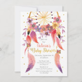 Waterverf Dreamcatcher Goudfolie Baby shower Kaart (Voorkant)