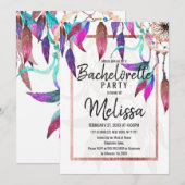 Waterverf Dreamweaver Roos Gold Bachelorette Kaart (Voorkant / Achterkant)