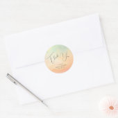 Waterverf Dreamy Sunset Cloud 9 Bedankt Ronde Sticker (Envelop)