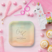 Waterverf Dreamy Sunset Cloud 9 Vrijgezellenfeest Papieren Bordje (Feest)