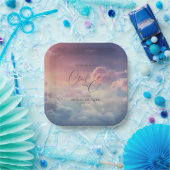 Waterverf Dreamy Sunset Cloud 9 Vrijgezellenfeest Papieren Bordje (Feest)