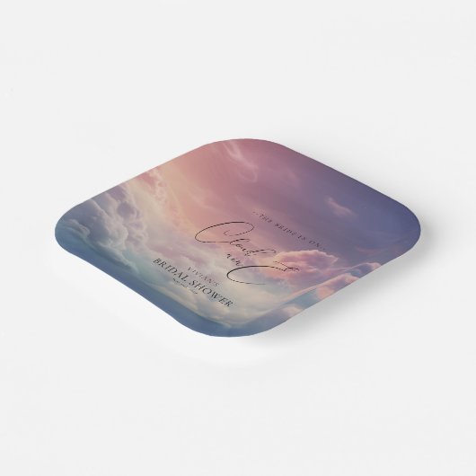 Waterverf Dreamy Sunset Cloud 9 Vrijgezellenfeest Papieren Bordje (Gebogen)