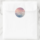 Waterverf Dreamy Sunset Cloud 9 Vrijgezellenfeest Ronde Sticker (Tas)