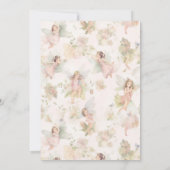 Waterverf Drie Angels Baby Baptisme Uitnodiging (Achterkant)