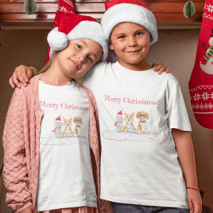 Waterverf drie luiken klaar voor kerstmis t-shirt