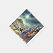 Waterverf Drie Wijze Mannen Geboorte Decoupage Servet (Hoek)