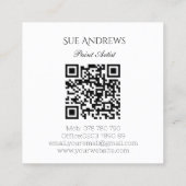 Waterverf driehoek gepersonaliseerde artiest QR-co Vierkante Visitekaartje (Achterkant)