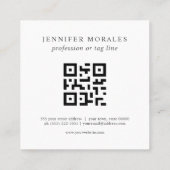 Waterverf driehoek grijs roze crème QR-code Vierkante Visitekaartje (Achterkant)