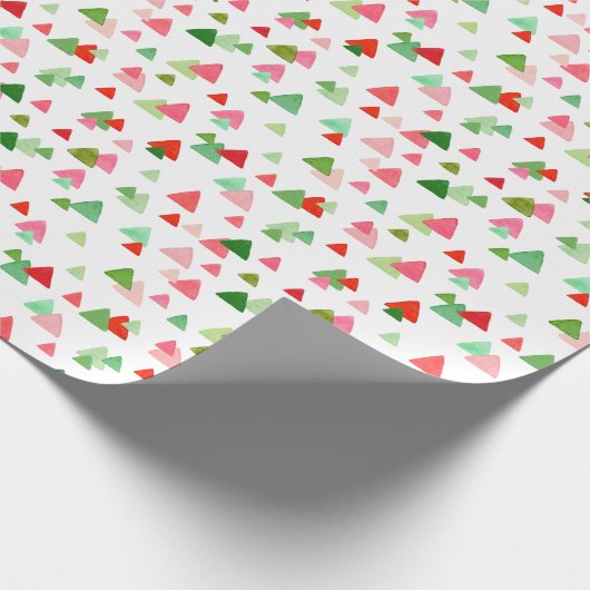 Waterverf driehoek kerstConfetti Cadeaupapier (Hoek)