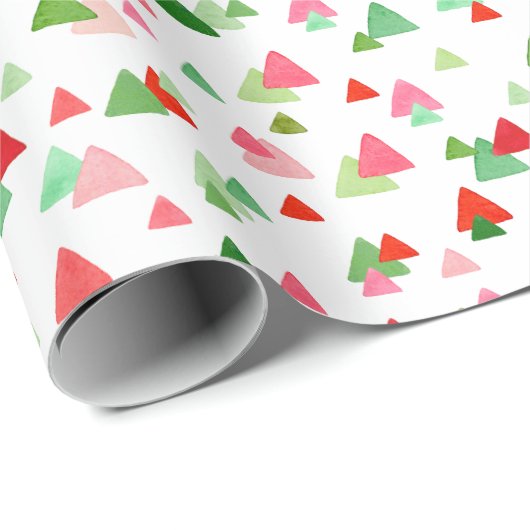Waterverf driehoek kerstConfetti Cadeaupapier (Rol Hoek)