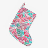 Waterverf driehoeken, helder zomermozaïek. kleine kerstsok (Voorkant (Hangend))