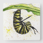 Waterverf-driepijlerklok Vierkante Klok (Voorkant)