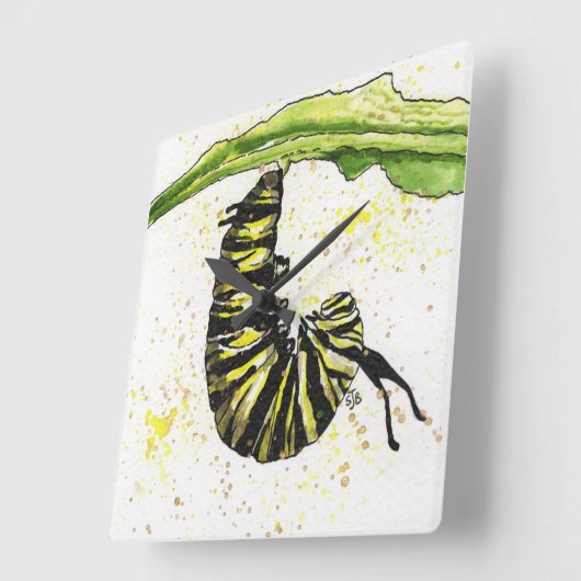 Waterverf-driepijlerklok Vierkante Klok (Hoek)