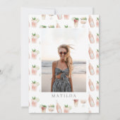 waterverf drink bachelorette partijfoto aankondiging (Achterkant)