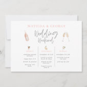 Waterverf drink huwelijksweekendrondreis moderne (Voorkant)