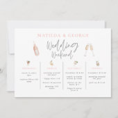 Waterverf drink huwelijksweekendrondreis moderne (Voorkant)