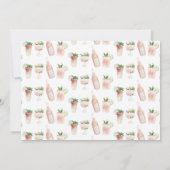 Waterverf drink huwelijksweekendrondreis moderne (Achterkant)