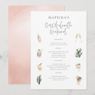 Waterverf drink reisroute naar het weekend van bac