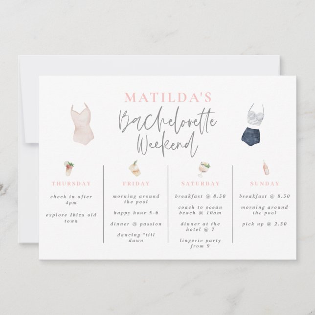 Waterverf drink reisroute naar het weekend van bac (Voorkant)