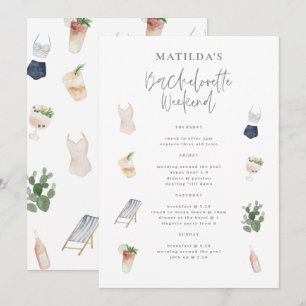 Waterverf drink reisroute naar het weekend van bac