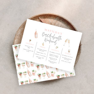 Waterverf drink reisroute naar het weekend van bac