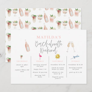 Waterverf drink reisroute naar het weekend van bac