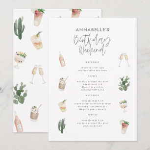 Waterverf drink reisroute naar het weekend van bac