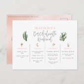 Waterverf drink reisroute naar het weekend van bac briefkaart (Voorkant / Achterkant)