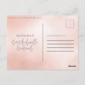 Waterverf drink reisroute naar het weekend van bac briefkaart (Achterkant)