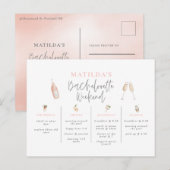 Waterverf drink reisroute naar het weekend van bac briefkaart (Voorkant / Achterkant)