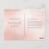 Waterverf drink reisroute naar het weekend van bac briefkaart (Achterkant)