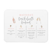 Waterverf drink reisroute naar het weekend van bac magneet (Horizontaal)